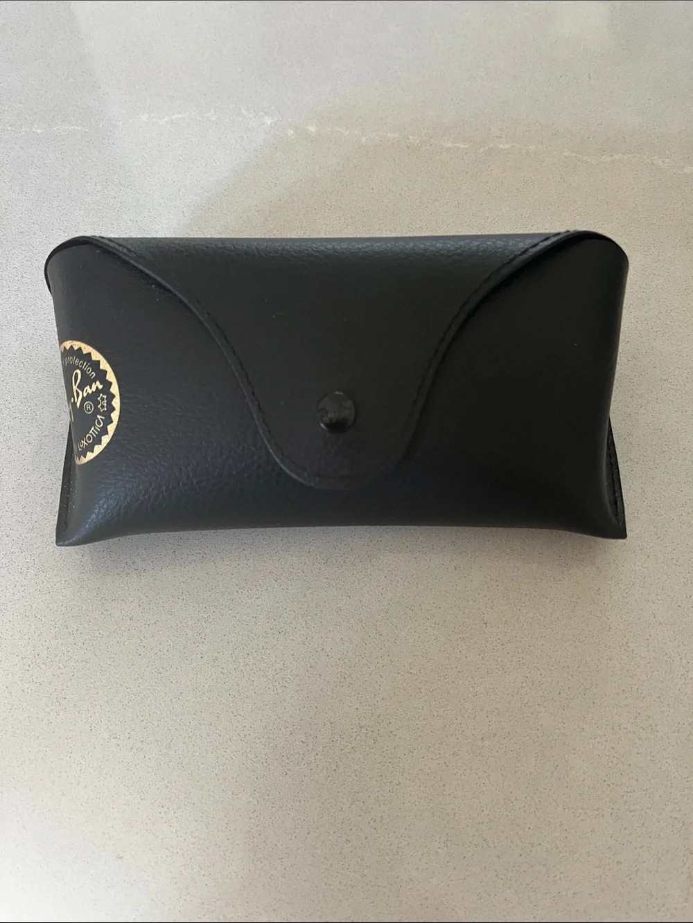 Ray-Ban Black Sunglasses Case with Gold Logo